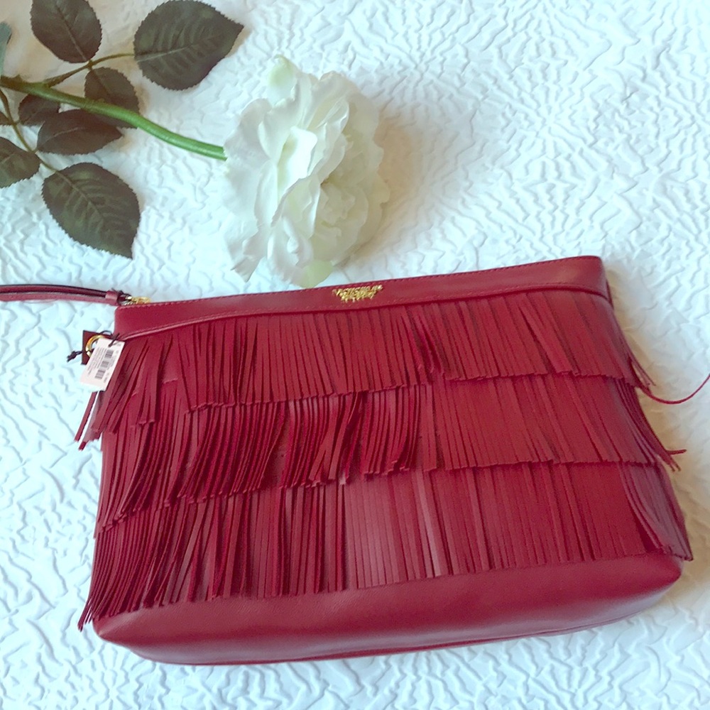 Victoria Secret 🛍 Red Hot Fringed makeup bag!